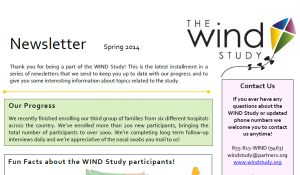 WIND Newsletter Spring 2014